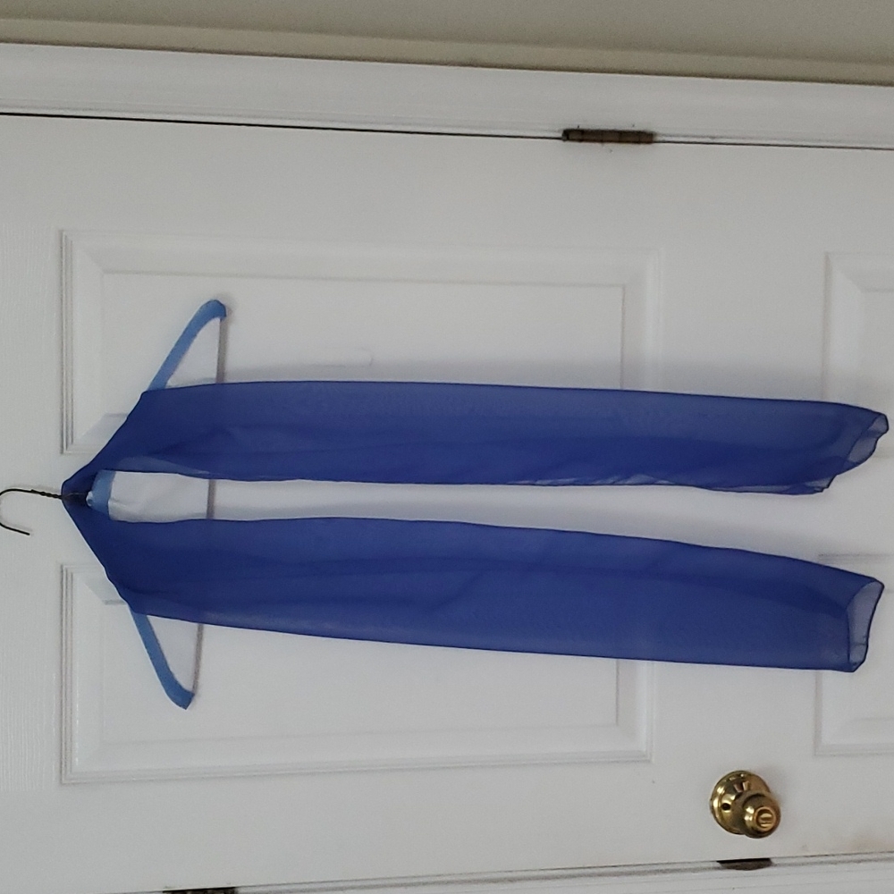 Sheer Evening Shawl; Color: Royal Blue